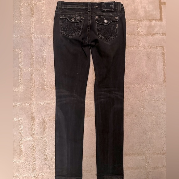 MEK Denim slightly distressed black OAXACA skinny jeans - size 28 - Picture 1 of 10